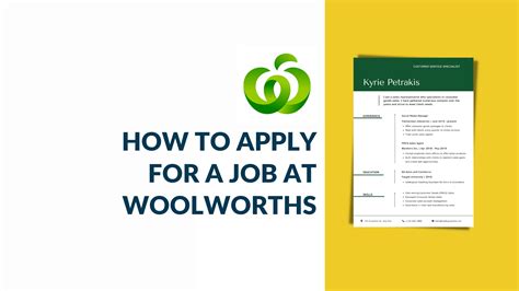 woolworths job application